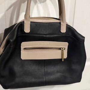 Lanvin Black and Tan Satchel